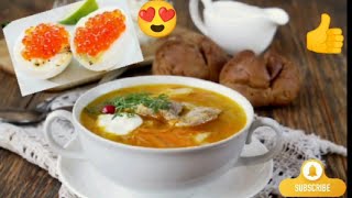 MUKBANG|МУКБАНГ| Sour cabbage soup and egg with caviar|Кислые щи и яйцо с икрой???