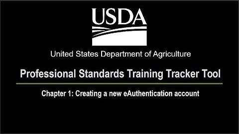 PSTTT Chapter 1 - Create a new eAuthentication Account