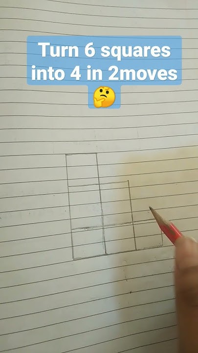 can you turn 6 squares into 4 in 2 moves?#coding #shorts - YouTube