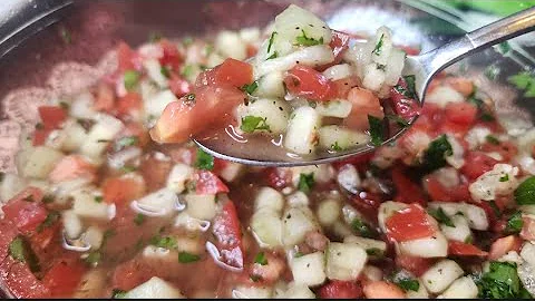 SALATA BALADI FAVORITE MIDDLE EASTERN EGYPTIAN CUCUMBER  &  TOMATO SALAD