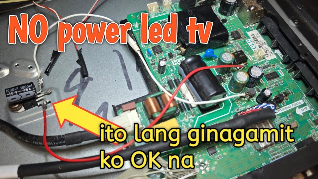 Ace led tv walang power ayusin natin step by step tutorial repair