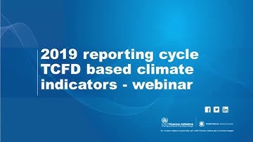PRI: 2019 climate reporting indicators based on TCFD