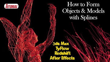 TYFLOW - Objects & Figures Splines formation / Tutorial / 3Ds Max / Redshift render / After Effects