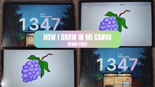 How I Draw Fruits on Mi Canva Using Redmi Pad 2 | Aesthetic Digital Art 🎨