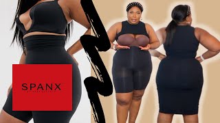 The chokehold @spanx has on me! 🤌🏻 They have the best clothing made for  curvy, thick bodies. #spanxpartner Wearing an xl in The Pe
