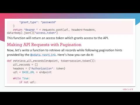 Extracting Data from OData API: Handling Pagination with @ odata.nextLink