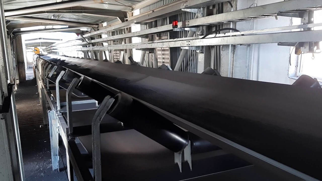 Conveyor for transporting coal in the plant where I work YouTube