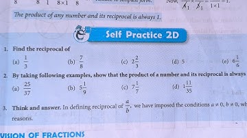 new learning composite mathematics class 7 chapter 2  ex 2d | reciprocal class7