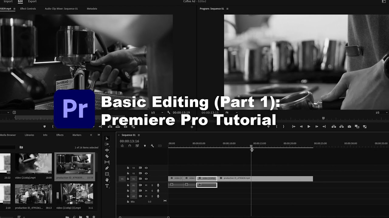 Basic Editing (Part 1): Premiere Pro Tutorial - YouTube