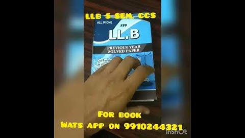 LLB CCS university MERRUT5th semester Previous year solved question and answer papers