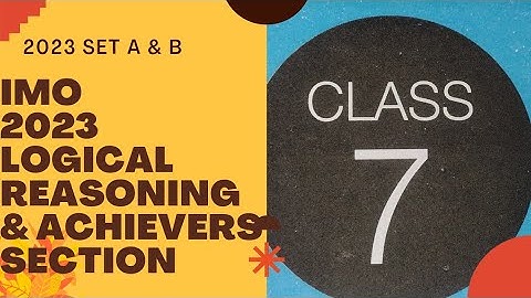 class 7 imo 2023 previous year paper set  A & B /imo class 7 2023 paper/class 7 maths Olympiad 2023