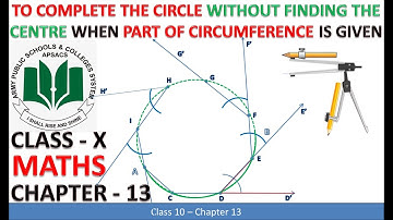 Exercise 13.1 class 10 Maths Question 1(iii-b) To Complete the circle without finding the centre