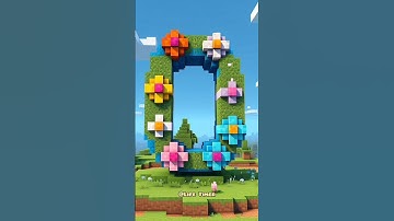 0 to 9 Minecraft Flower Numbers | Count-Up with Voice 🌸🌼 #countup #timer #shorts