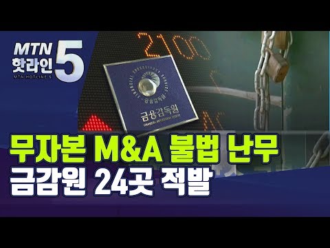 &amp;quot;분식회계에 시세조종까지 불법 난무&amp;quot;…금감원, 무자본 M&amp;amp;A 24곳 적발 / 머니투데이방송 (뉴스)