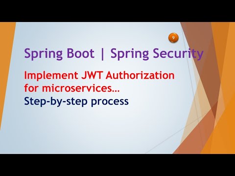 9  Spring Boot | Spring Security | Implement JWT Authorization for microservices