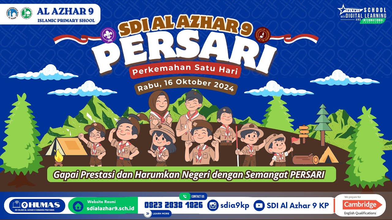 PERKEMAHAN SATU HARI  2024 kelas 3 dan 4 SD ISLAM AL AZHAR 9 BEKASI