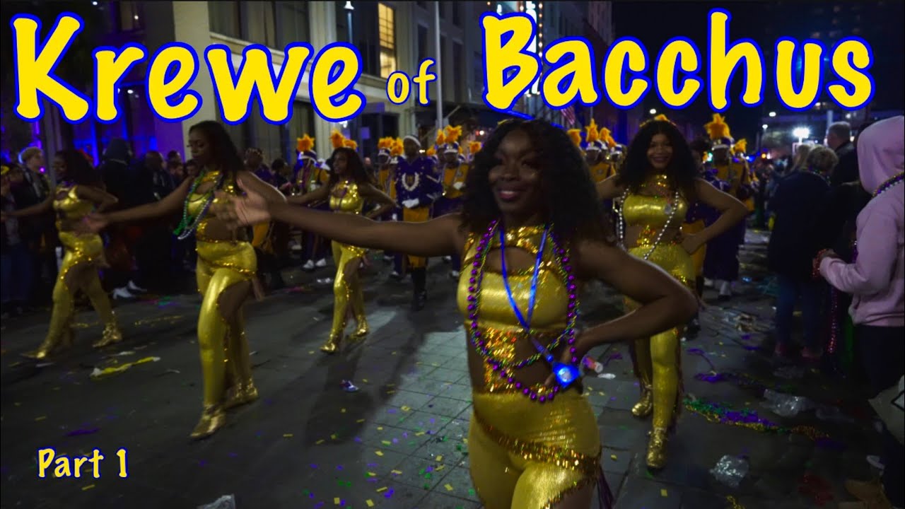 Krewe of Bacchus Mardi Gras Parade New Orleans Feb 23rd 2020 part 1