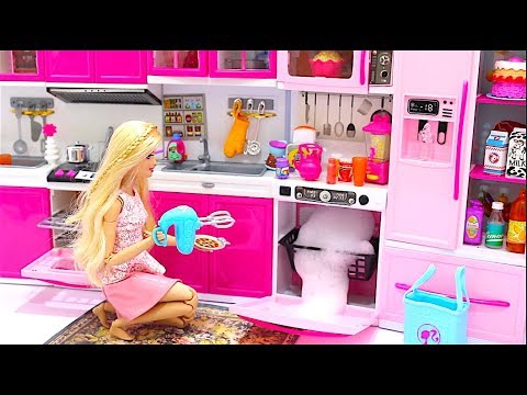 barbie doll cooking set