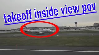 A Routine Plane Takeoff Quickly Turns into a Disaster and inside view pov