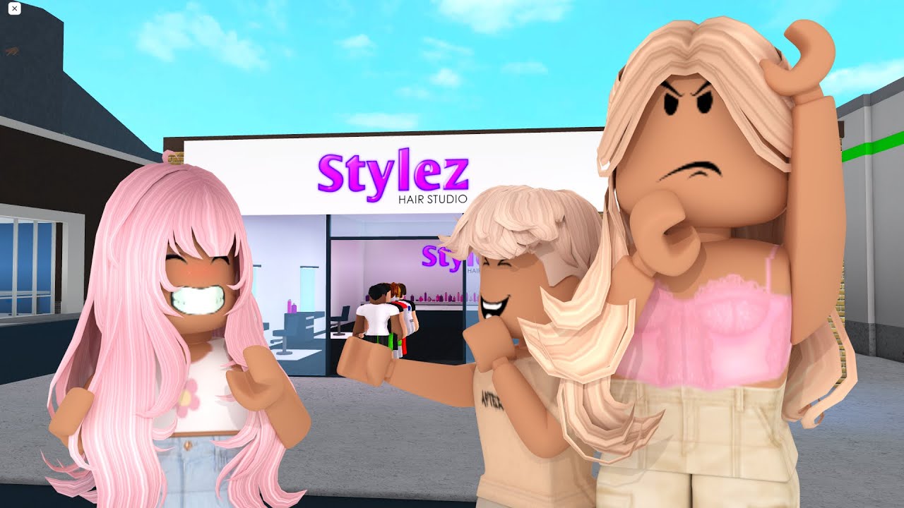 My Daughters DYED THEIR OWN HAIR! *GROUNDED? CRAZY HAIRDRESSER..*VOICES RP! Roblox Bloxburg