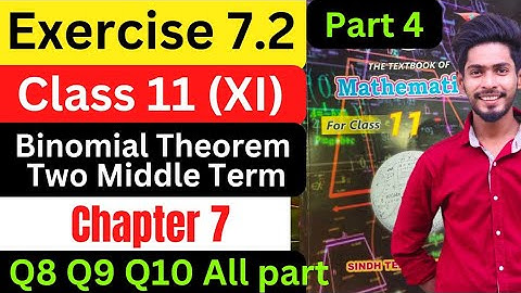 Class 11 unit 7 Exercise 7.2 Q8 Q9 Q10  Binomial theorem new Mathematics book Sindh text Board