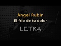 Ángel Rubin - El frio de tu dolor (Letra)