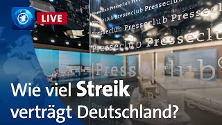 Immer wieder Stillstand – Streikwelle in Deutschland | ARD-Presseclub