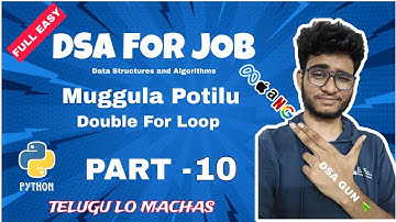 Patterns in python | Part 10 | DSA In python in telugu | Engineering Animuthyam