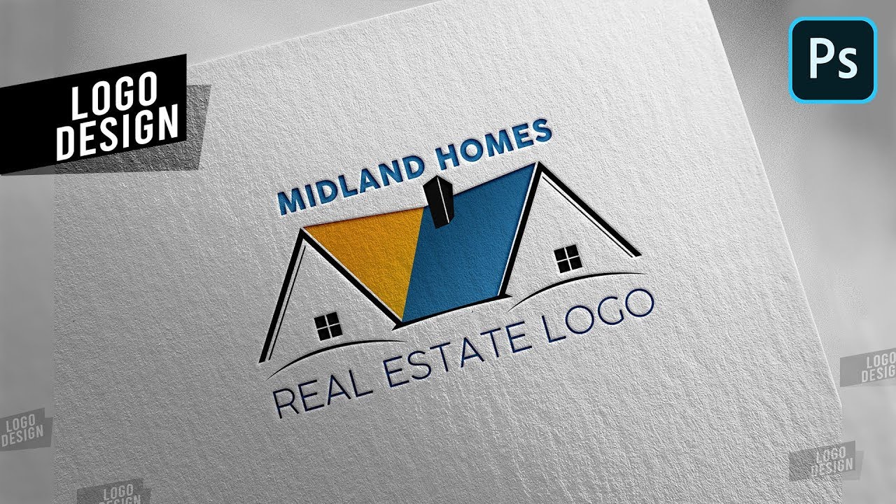 Real Estate Logo Design | Property Logo | Photoshop Tutorial - YouTube