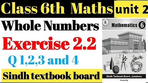Whole Numbers|unit 2|Exercise 2.1 Complete      |class 6 maths|Sindh textbook|Math With Aijaz