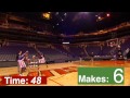 The most basketball underhanded halfcourt shots in one minute guinness world records