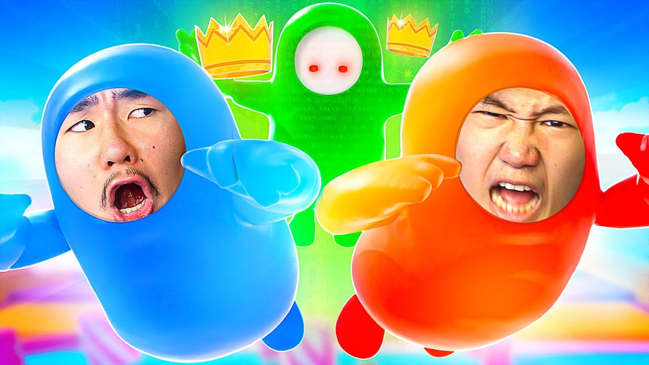 WE SPELEN TEGEN EEN HACKER IN FALL GUYS... 😡