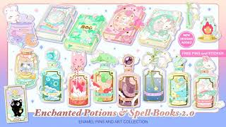 2.0 Enchanted Potions and Spell Books Enamel Pin 2.0 Enchanted Potions and Spell Books Enamel Pin
