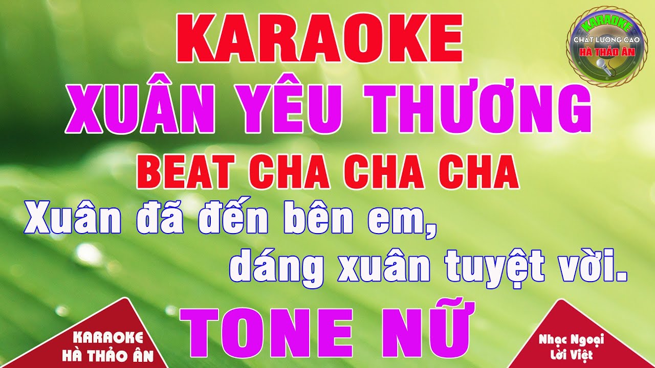 Xuân Yêu Thương Karaoke Tone Nữ Bản Phối Mới Cha Cha Cha Cực Hay || Karaoke Hà Thảo Ân