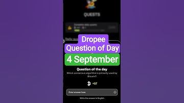 Dropee Question of Day Code 4 September | Dropee Question of Day | Dropee Today Question of Day