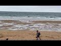 Tiempo nuboso en la playa de Zarautz