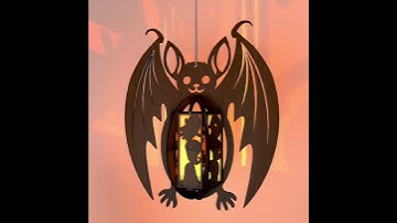 Bat Candle Holder Laser Cut File | Halloween Svg Templates #lasercutting #glowforge #halloween #diy