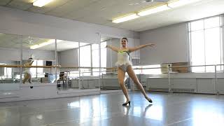 521303 HDW DANCE White+Green White Lyrical Jazz DanceLeotard Dress