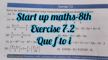 start up mathematics class 8 ch-7 solution exercise 7. 2 | linear equations |viva Education ex7.2