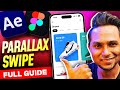 Parallax Swipe interaction in After Effects for Dribbble Shot - UI Tutorial for beginners