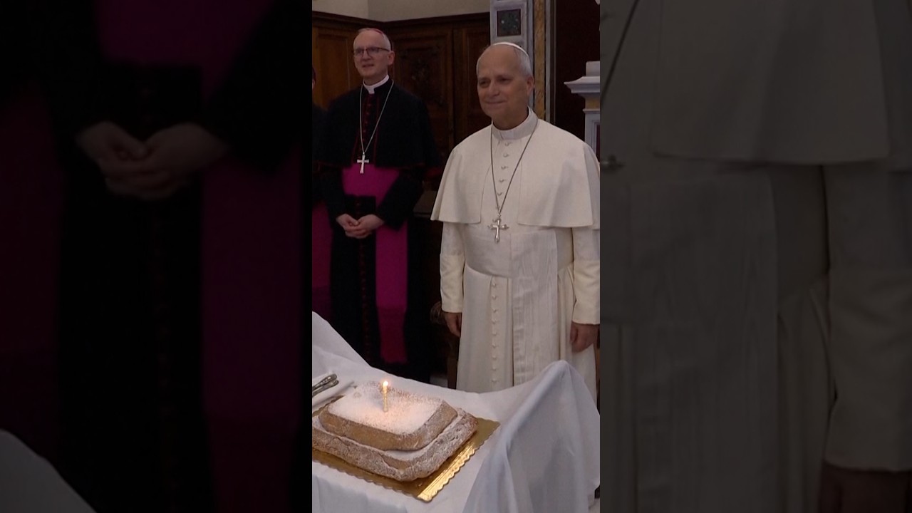 Pope Leo marks 71st birthday in the Apostolic Library Pope Leo marks 71st birthday in the Apostolic Library