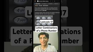Leetcode 17 - Letter Combinations of a Phone Number #dsa #leetcode #interview #google #microsoft