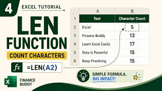 LEN Function in Excel | Count Characters Like a Pro | Excel Tutorial
