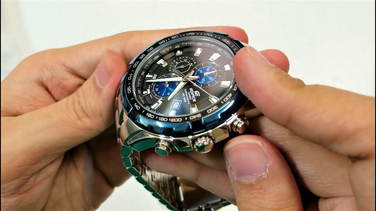 beautiful Casio Edifice chronograph watch EF-539D-1A2 unboxing - YouTube