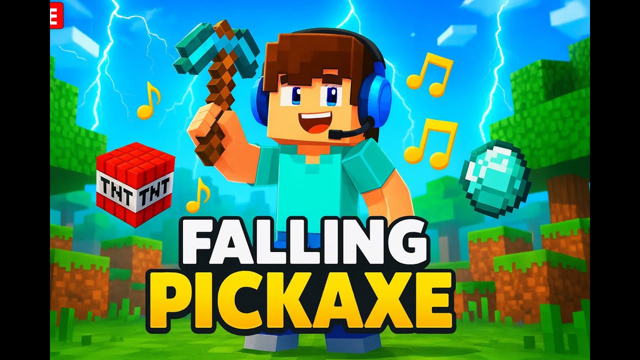 FALLING PICKAXE LIVE MINECRAFT😱💥 #shorts #viral #minecraftlive - YouTube