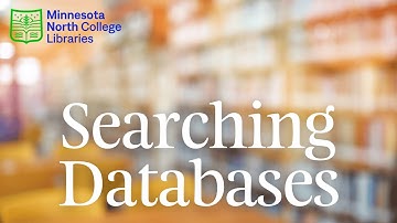 Searching Library Databases