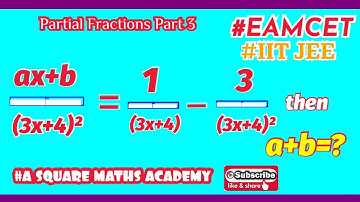 EAMCET 15 | Partial fractions part 3