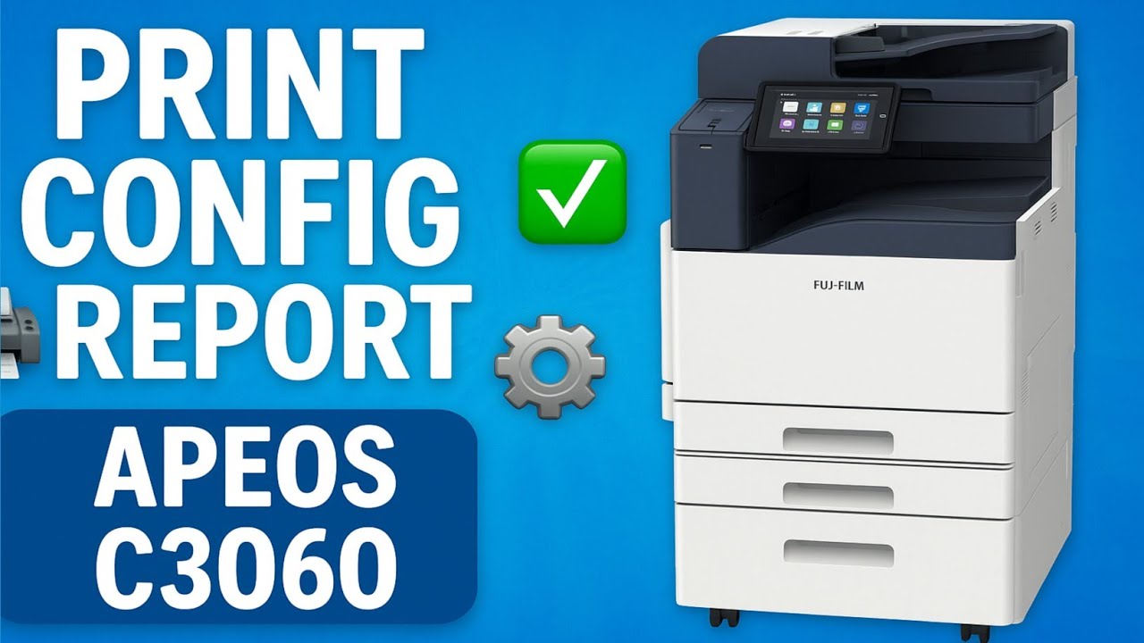 チャソページ How to Print a Configuration Report on Fujifilm Apeos C3060