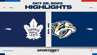 NHL Highlights | Maple Leafs vs. Predators - October 28, 2023