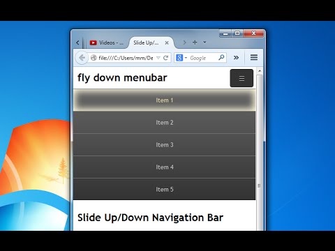 Responsive menu bar with a slider behavior 2
